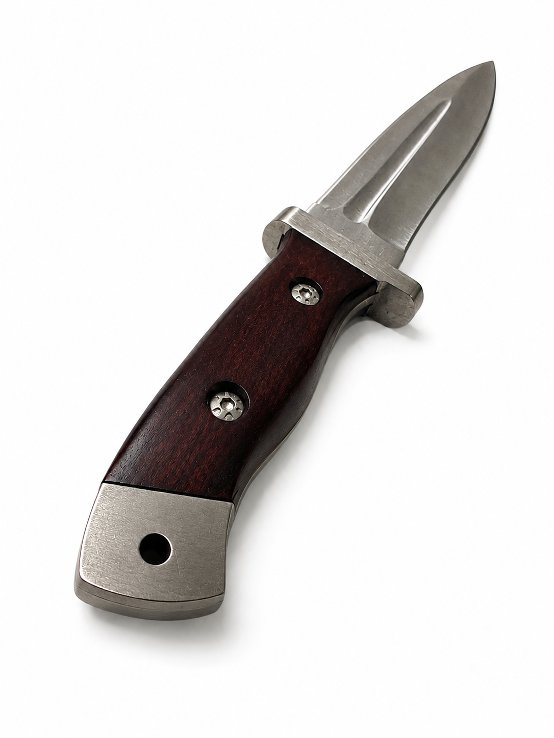 BUCK mahagóni outdoor kés bőr tokkal