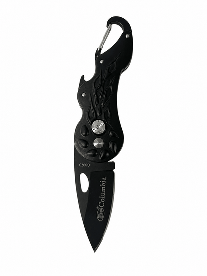 Black Airsoft Columbia Mini összecsukható kés - Karabiner