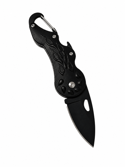 Black Airsoft Columbia Mini összecsukható kés - Karabiner
