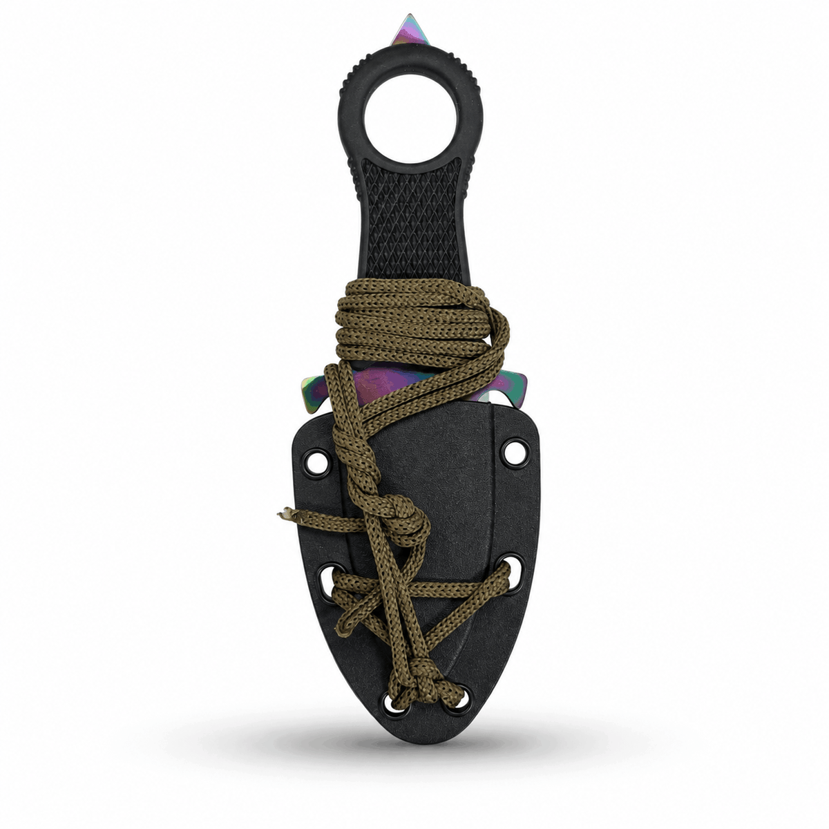 Couteau tactique de cou BlackAirsoft HALO Chameleon avec étui