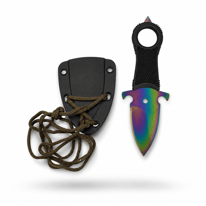 Couteau tactique de cou BlackAirsoft HALO Chameleon avec étui