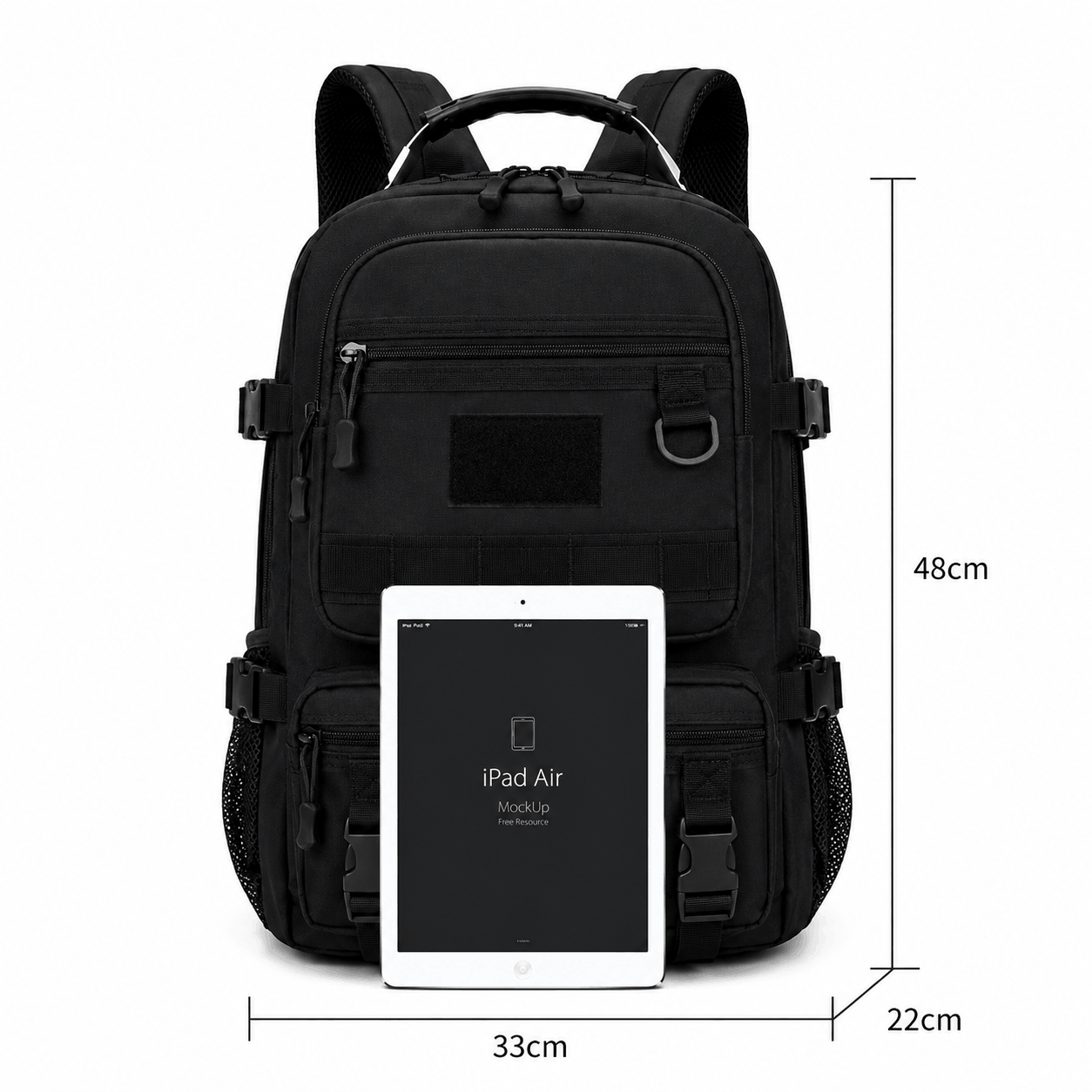 Тактическа раница Black Airsoft Tactical Backpack 35L 600D