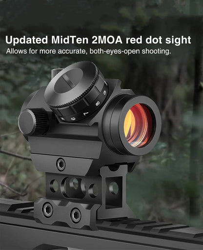 Колиматорен мерник (бързомер) BlackAirsoft FALCON 2MOA 1x25 mm с 11 нива на яркост
