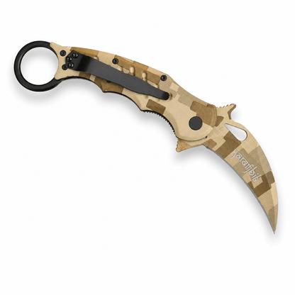 Πτυσσόμενο μαχαίρι καραμπίτ Fox Knives N690Co Desert Camo 19.5 εκ.