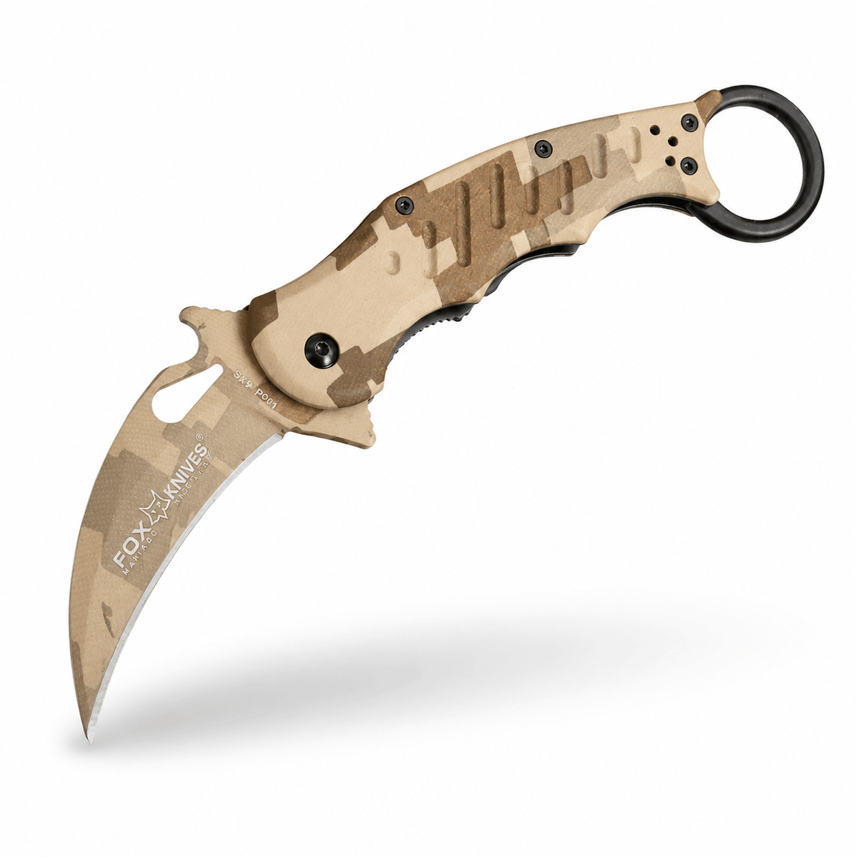 Πτυσσόμενο μαχαίρι καραμπίτ Fox Knives N690Co Desert Camo 19.5 εκ.