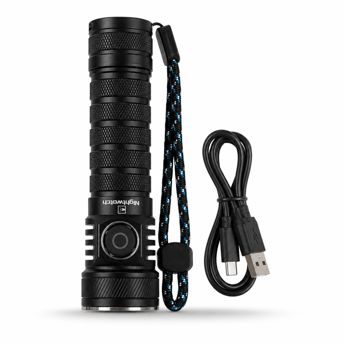Lanternă LED reîncărcabilă Nightwatch de 12 cm cu încărcare USB-C