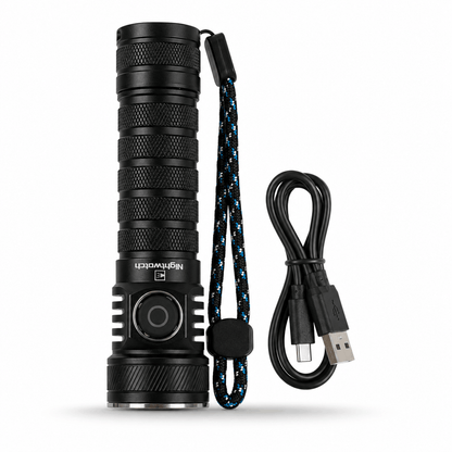 Lanternă LED reîncărcabilă Nightwatch de 12 cm cu încărcare USB-C