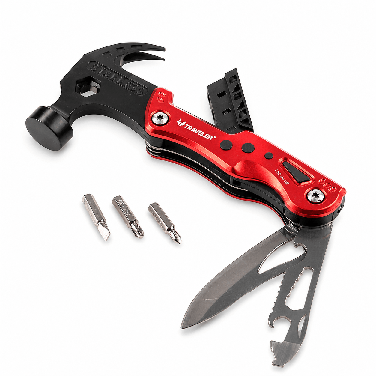 Multifunktionaler Hammer 12-in-1 mit LED