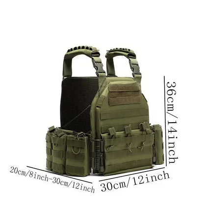 Тактическа жилетка Plate Carrier, система MOLLE, с модули - регулируема