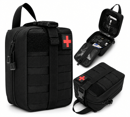 Тактическа аптечка MOLLE BlackAirsoft Rip-Away, медицинска чанта за първа помощ
